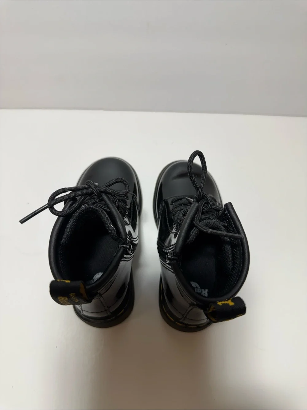 Dr. Martens TODDLER 1460 BLAK  PATENT LEATHER LACE UP BOOTS Size  8